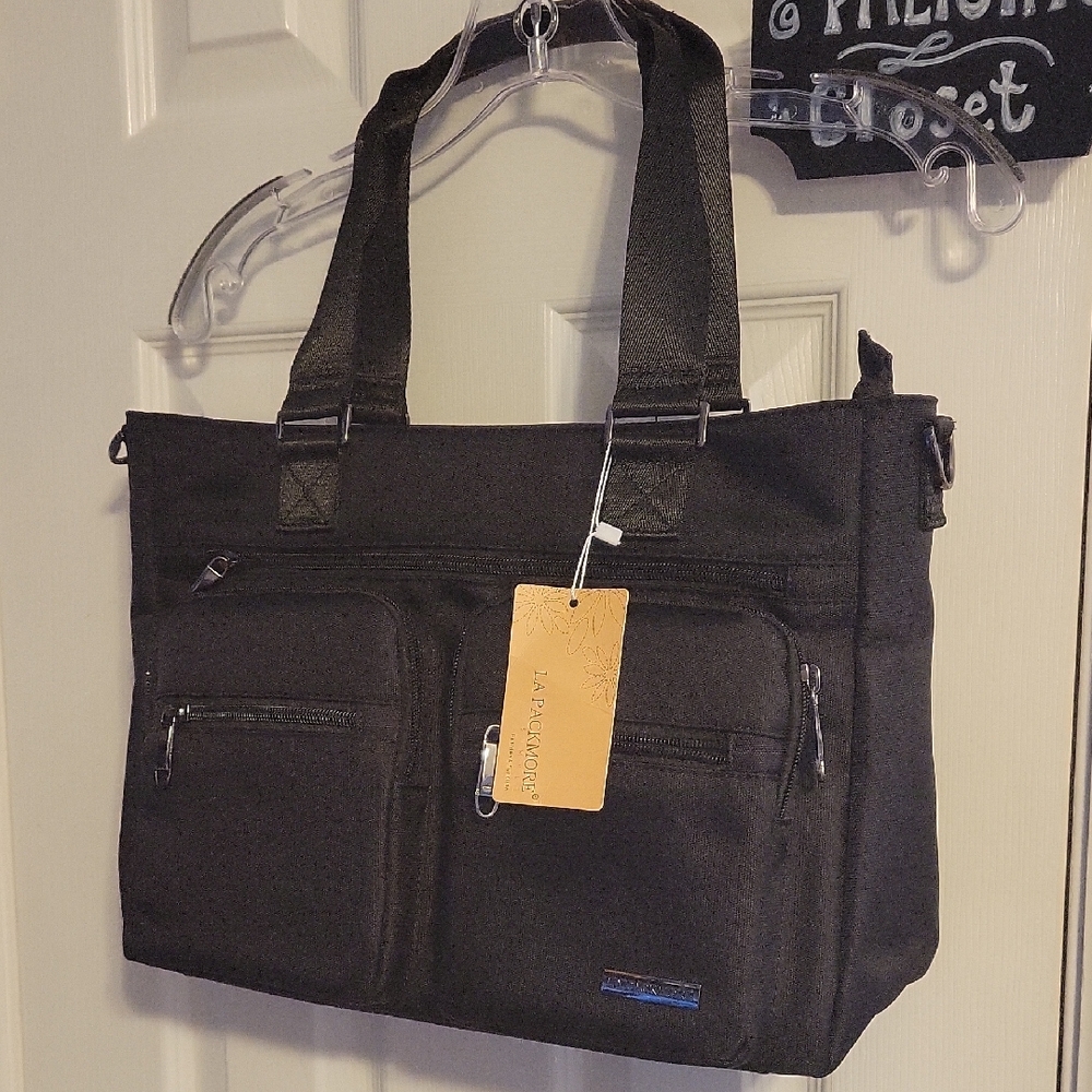 La Packmore Travel Bag New Black Shoulder Laptop